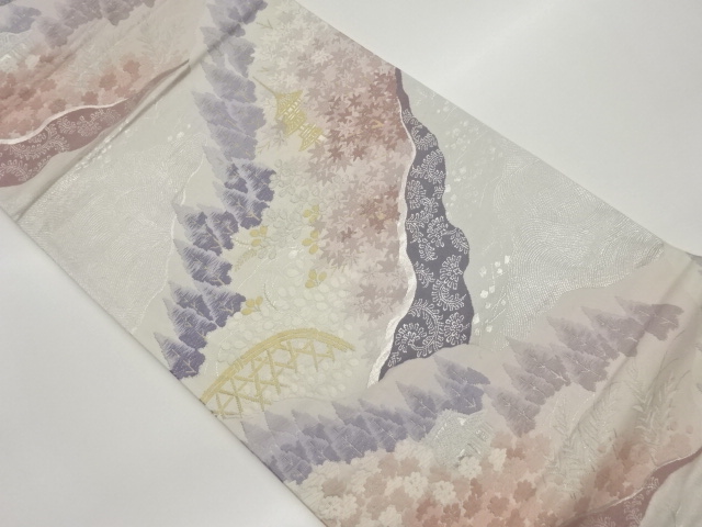 JAPANESE KIMONO / VINTAGE FUKURO OBI / SILK / WOVEN PLANT DYES & MICHINAGADORI